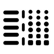 APeiSi 범용 웹캠 커버 - 개인정보 보호 액세서리 잔여물 없음 안전한 화면 잠금 - 점 사각형 및 막대 26개 - 검은색, Black-26PCS, 블랙26개