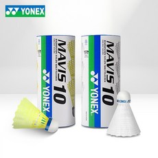 요넥스 셔틀콕 마비스 10 3입 옐로우 배드민턴용품, 화이트_Y0251814, 3개입, 1개