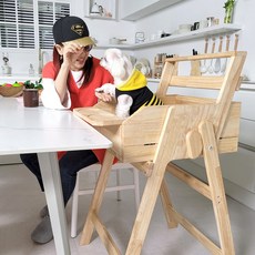 접이식 강아지 눈맞춤 식탁의자 올라올라 펫체어 댕댕이 체어, 1개, 원목