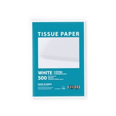 PaperPhant Korean White Tissue Paper 포장 장식 예술 공예등 다용도 화이트 색화지 A4 사이즈 ( 약 297mm X 210mm ) 초대용량, 500매