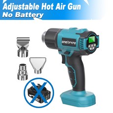 ONEKFYFD 무선 열 총 3 개의 노즐이있는 충전식 히트 건 Makita 18v 배터리 용 전기 뜨거운 공기 총 수축, 1개, 01 no battery no plug_01 CHINA