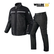 윌비 블랙진 패딩점퍼 패딩바지 작업복세트 작업복 PR701 PR901