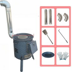 드럼통 소각로 화목 드럼통소각로 대형 쓰레기 보일러 화로 주물 펜션 화목난로 모닥불 장작, E. 58 있음 8종, 기본 색상