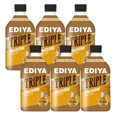 [페트 커피] 이디야 트리플 바닐라 라테 500ml, 6개