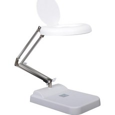 책상 돋보기 확대경 데스크 스탠드 테이블 고배율 탁상용, 30배 조광 흰색 유리