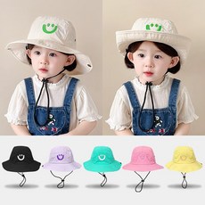 키즈모자 데일리 버킷햇 유아 UV자외선차단 어린이 챙모자 플랩캡