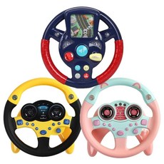 더나이스 가정어린이집 운전대놀이용 무빙화면 장난감핸들 3종 체험형교구 멜로디장난감 멜로디, 1세트