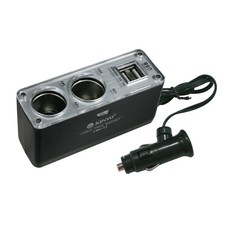 KINYO 雙孔車用充電器 CRU-15 USBx2(12V/24V), 黑色, CRU15