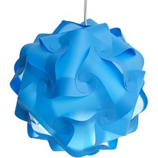 Lightingsky 25.4cm(10인치) IQ 램프 쉐이드 장난감 셀프 DIY 조립 퍼즐 조명 방 장식용 (화이트 M-25.4cm(10인치))