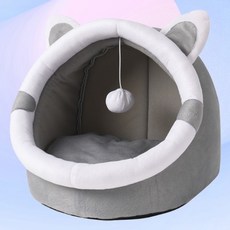 받닫이형 고양이 하우스 겨울 숨숨집 따뜻한 강아지 애견 방석쿠션 포함, 상세페이지 참조