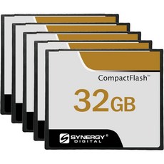 Synergy Digital 32GB CF 메모리 카드 50MB/s, 5-Pack