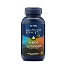 GNC 健安喜 Triple Strength護理魚油複合磷蝦油保健膠囊, 60顆, 1罐