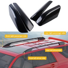 호환 2003-2009 토요타 4Runner SW4 N210 블랙 루프 레일 바 커버 쉘 보호용 4개 루프 랙 레일 엔드 커버