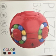 楨豐玩具 益智魔方 旋轉魔球 魔豆魔方 兒童益智玩具 幼兒玩具 家家酒玩具, 1個, 紅+