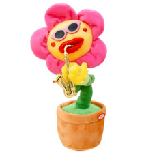 다다랜드 말하는 선인장 작동인형, 35cm, 해바라기핑크, 1개