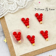 Sweet Dream 草莓糖葫蘆造型美甲飾品, 1個, 兩支糖葫蘆【30顆】