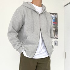 제타22 남성용 오버핏 무지 투웨이 후드집업 [1215]