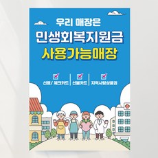 민생회복지원금 포스터 민생회복소비쿠폰 사용사능업소안내 A4 패트지, 디자인01