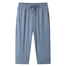 M-6XL 夏季彈力冰絲褲 七分褲 速乾排汗 透氣休閒褲 女款涼感褲