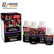 레드씨 스타트키트 세트 (21일간의 빠른 해수어항 물잡이 키트) 해수어항 산호어항 어항셋팅 암모니아, 1개