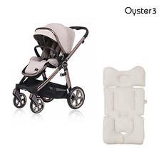 오이스터3.4 플러스 유모차 신생아 이너시트 클래식 신생아 디럭스, 오이스터3/4 전용 양면유모차라이너-베이지, 1개