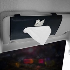 자동차 티슈 박스 장식 액세서리, 1개, 스탠다드스완다이아몬드없음