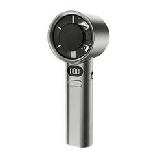 Darlisex 무선 휴대용 손선풍기 120단 파워풍량, 그레이, USB