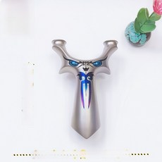 新款全鈦閤金噁魔怪獸圓頭重炮扁皮彈弓精準戶外競技大威力彈射, 1個, 全鈦怪獸圓頭重炮/拋丸版8018