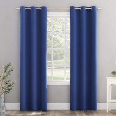 Sun Zero Riley 어린이 침실 암막 그로밋 커튼 패널 101.6cm x 160cm(40인치 63인치) 퍼플