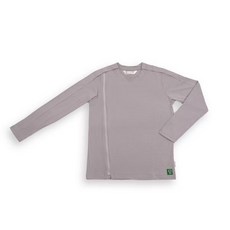 【海夫健康生活館】康澄國際 Kcwear 易穿脫衛生衣 雙肩扣 單側拉鍊 (W11), 磚灰,40碼, 1個