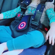 마블 어린이 보조 카시트 유아용 자동차 안전밸트 KC인증 국내산, 단품