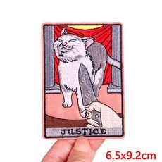 타로 카드 패치 리더/고양이/달/커피 자수 아플리케 DIY 아이언 의류 용 열 접착, PE9419CT