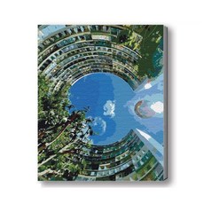 MANTO 台灣製造 大尺寸DIY數字油畫 50x65cm 釘好內框 歐洲日本花海風景 初學者專用, 高雄．果貿社區, 1套