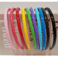 얇은 머리띠 플라스틱머리띠 데일리머리띠 헤어밴드, 컬러머리띠, 1개, 노랑