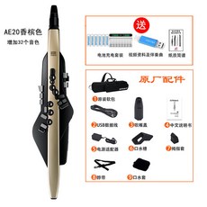 Roalnd羅蘭AE-20SC電吹管香檳金日本島村樂器限定款電吹管電子豎笛薩克斯風葫蘆絲, 1個, AE20SC香檳色+基礎禮包, 香檳色