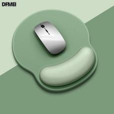 DFMEI 護腕鼠標墊手託人體學護手腕女手腕託鍵盤男生防jq炎橡膠墊子, 1個, 薄荷綠人體工學設計腕墊:如圖