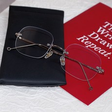 블루라이트 차단 무테 안경 Draw 긱시크 패션 둥근 사각 청광차단 시력보호 안경테