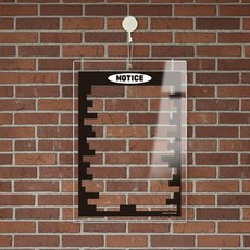 NOTICE8 걸이형 아크릴 메모보드 알림 게시판 210x300mm 투명판, 상세페이지 참조