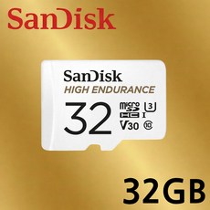 샌디스크 microSD Class10 HIGH ENDURANCE UHS-I U3 V30 블랙박스 메모리카드, 32GB, 1개