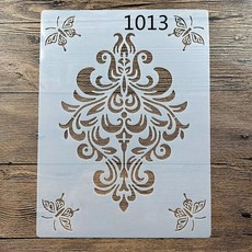 DIY 필기구 원형 만다라 스텐실 벽 그림 스크랩북 색칠 엠보싱 앨범 장식 종이 카드 템플릿 A4 29x21cm, [11] 1013, 1개