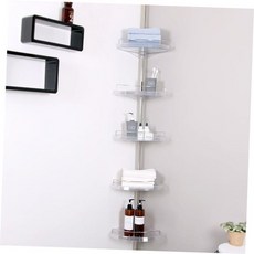 욕실선반 투명 가이드 코너 선반 5단 욕실 화장실 수납 다용도, 본상품