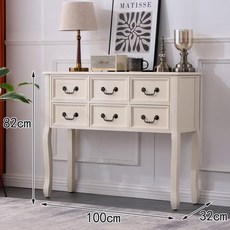 엔틱콘솔 서랍장 복도 콘솔 현관 엔틱 장식장 수납 서랍협탁, 조립 필요, 프레임 구조, 아이보리 중형