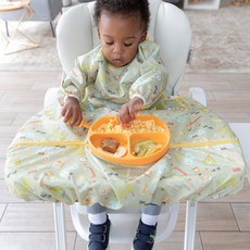 범킨스 유아용 트레이메이트 긴팔 턱받이, 1개, 캠프기어, 1개입