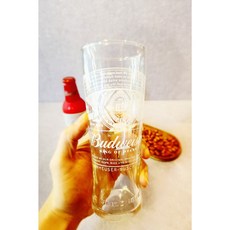 버드와이저 맥주잔 500ml 미국 버드와이져 예쁜수입맥주컵 홈바 하이볼 집들이선물, 1개