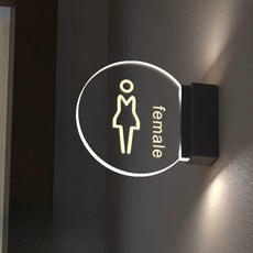 화장실 네온 조명 간판 실내 사인 표시 술집 카페 원형 A형 직경18x18cm, 06. 원형 F형 직경 18x18cm