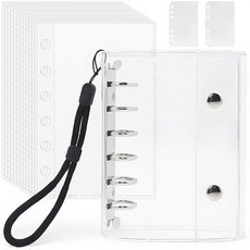 투명 스티커 책 A7 사이즈 떼어낼 수 있다 여자아이 스티커 바인더 스티커 노트 클리어 바인더 6구 스티커 보관함 응원 활동용 굿즈 스티커 시트 10매 세트 3층 구조 PP 시트