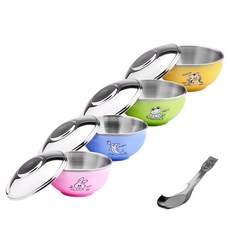 【ZEBRA斑馬牌】不銹鋼蓋兒童碗-附湯匙 11cm 250CC，304不銹鋼隔熱兒童碗，附湯匙方便餵食, 1個, 綠色