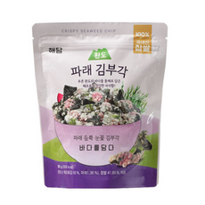 해담 국산 완도 찹쌀 김부각 파래 수제 김스낵 안주 명인 김과자 술안주, 2개, 60g