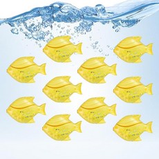 가습기 탱크 클리너 범용 필터 물고기 드롭 물방울 사랑스럽고 따뜻하고 시원한 미스트 가습기 어항과 호환 10개(블루), 피쉬-옐로우