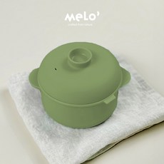 [멜로서울] 실리콘 찜기 전자레인지용 Zero 쿠커 1인용 올인원 다이어트 쿠커 (채반포함), 1개, avocado(아보카도)